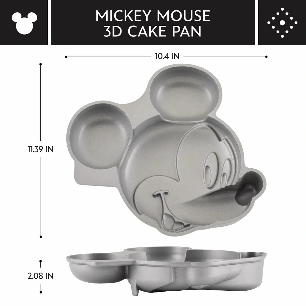 NIB Disney Mickey Mouse cast aluminum 3D cake pan Birthday Party baking